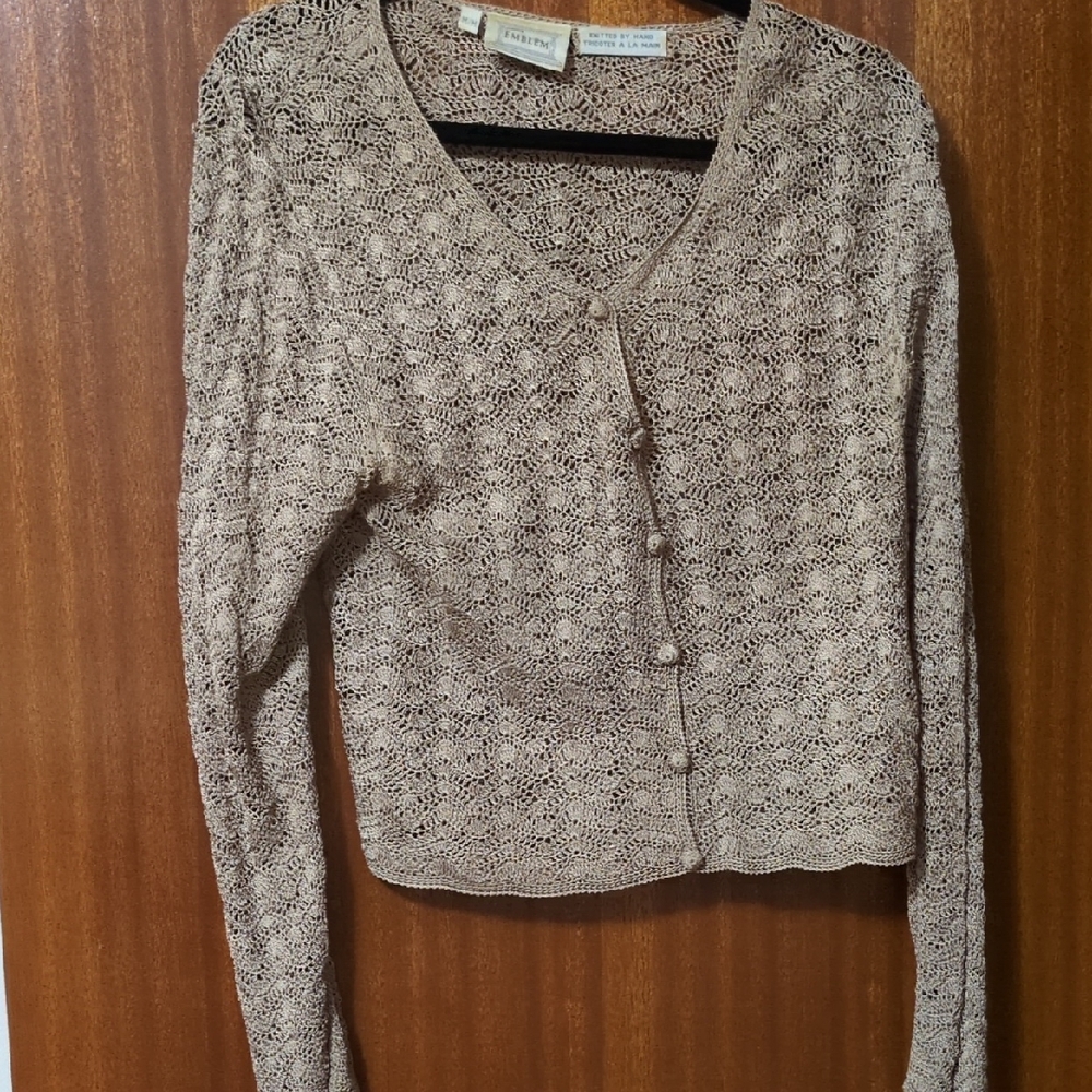 Vintage Beige Cardigan Sweater